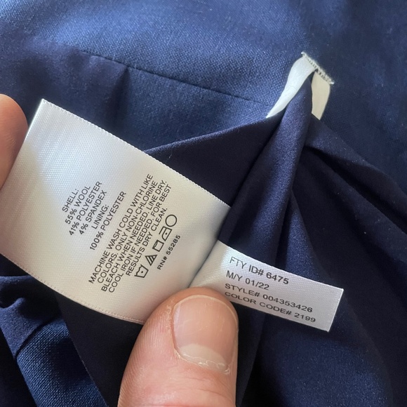 Express - Slim Blue Modern Tech Suit - 38S Jacket, 30x30 Pants - Picture 8 of 11